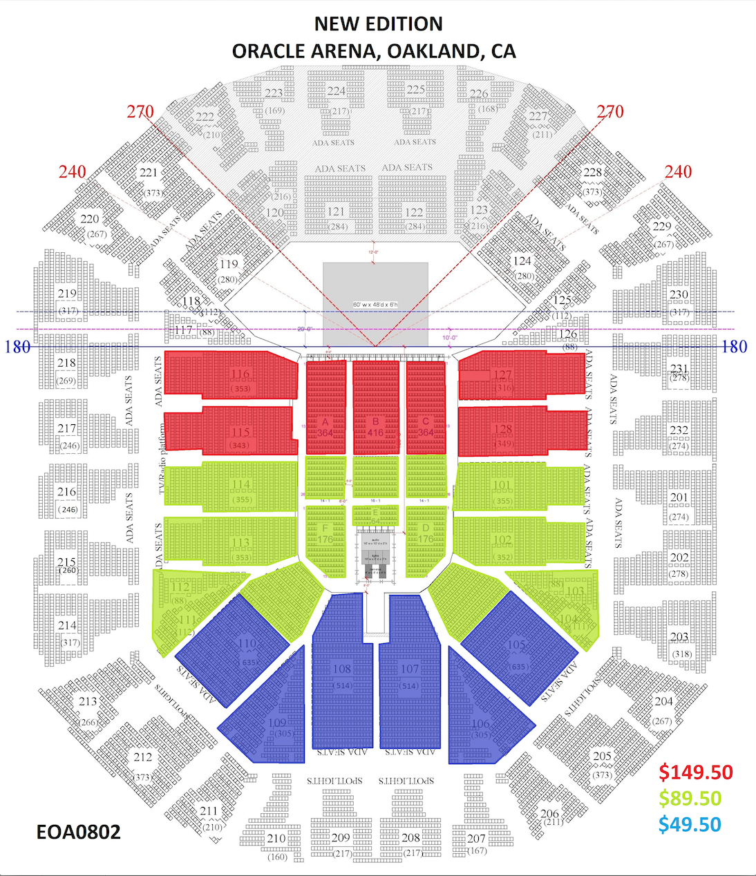 Oakland Arena Seating Chart