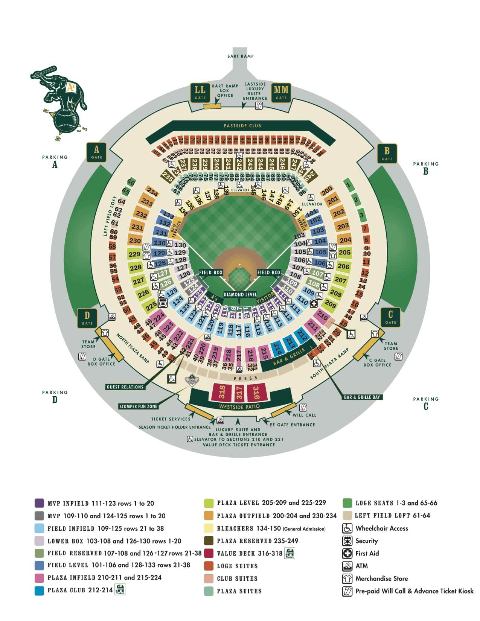 Oakland A S Seating Chart 2019