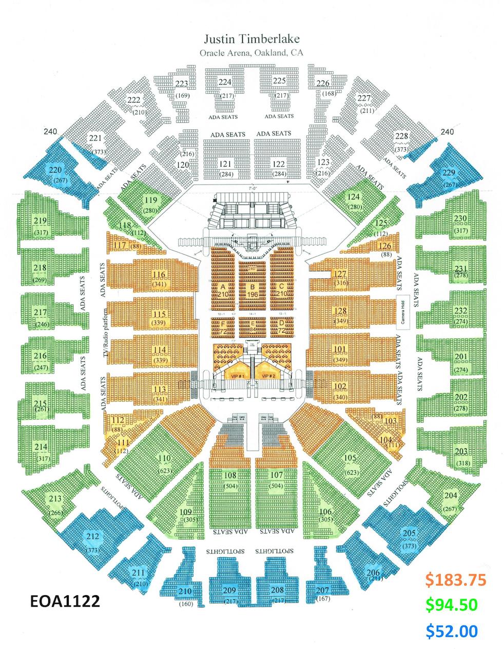 Square Garden Seating Chart Justin Timberlake