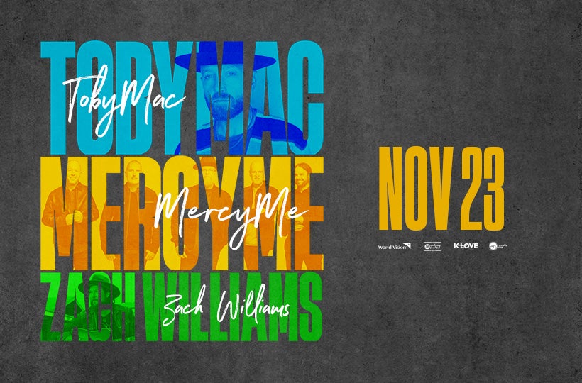 More Info for NEWS:  TOBYMAC, MERCYME, AND ZACH WILLIAMS REUNITE THIS FALL FOR THEIR NOT-TO-BE-MISSED CHRISTIAN MUSIC TOUR EXPERIENCE